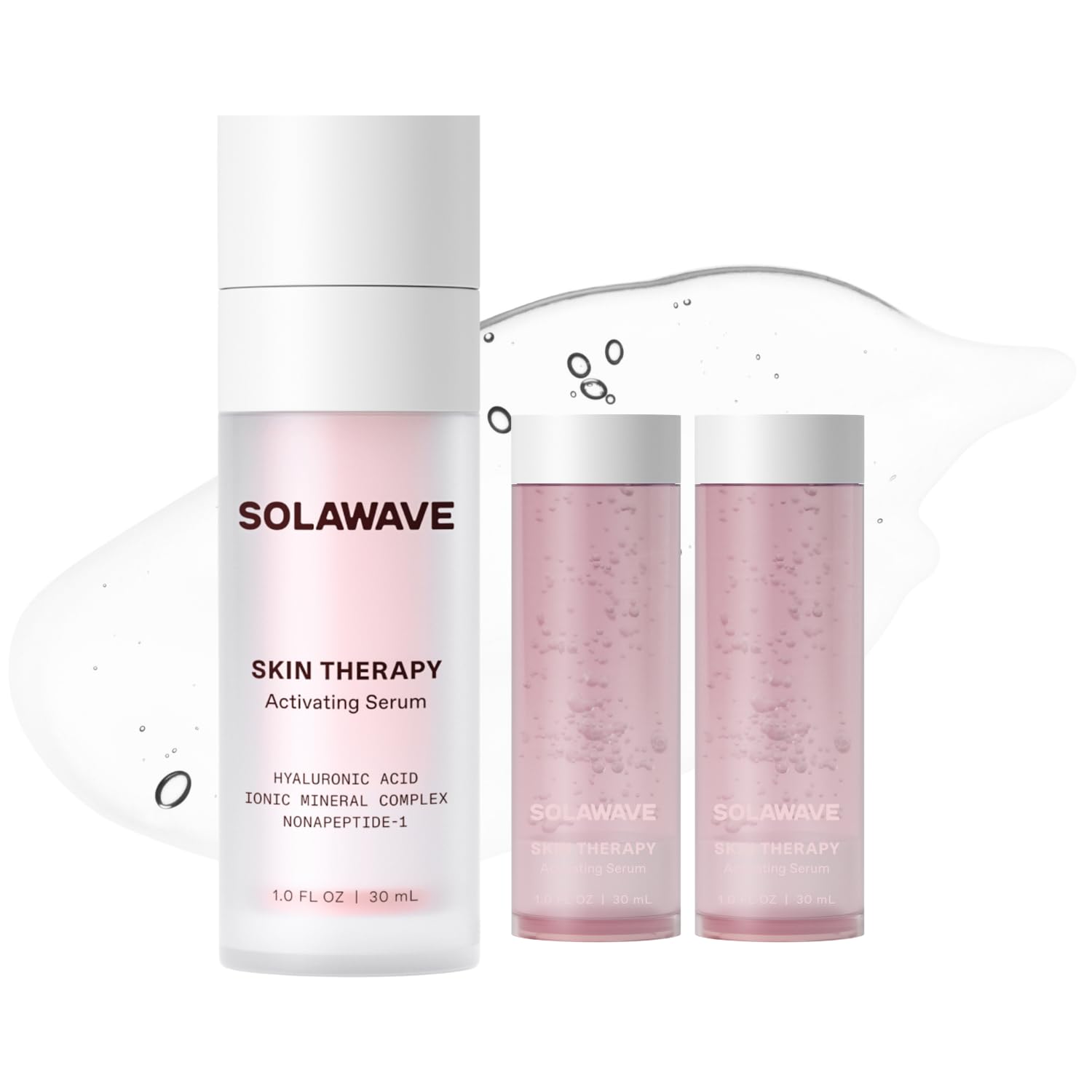 SolaWave Skin Therapy Activating Serum with 1 Refill | Enhance Red Light Therapy Wand Results | Hydrating Skincare for Microcurrent Galvanic Current